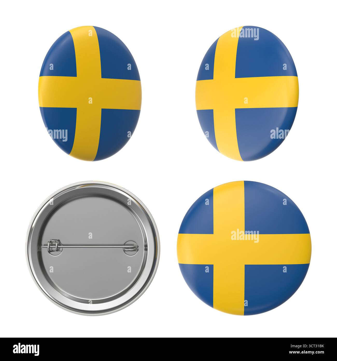 thumbnail interactive-video image 1 of Sweden Flag Pin Badge – Collectible Button For Backpacks, Hats & Jackets 1 of 3