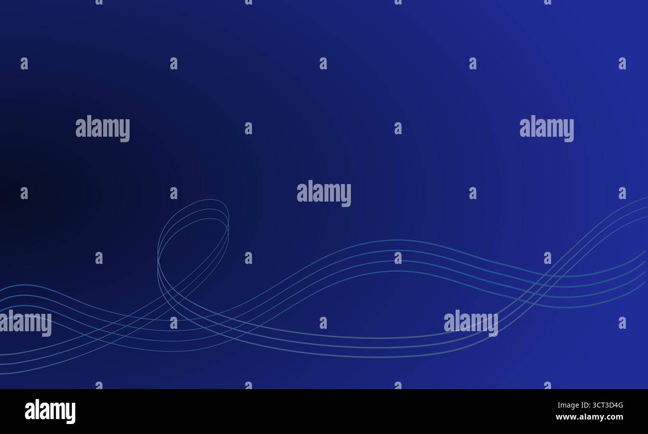 Abstract dark blue background with flowing curved lines Stock Vector ...