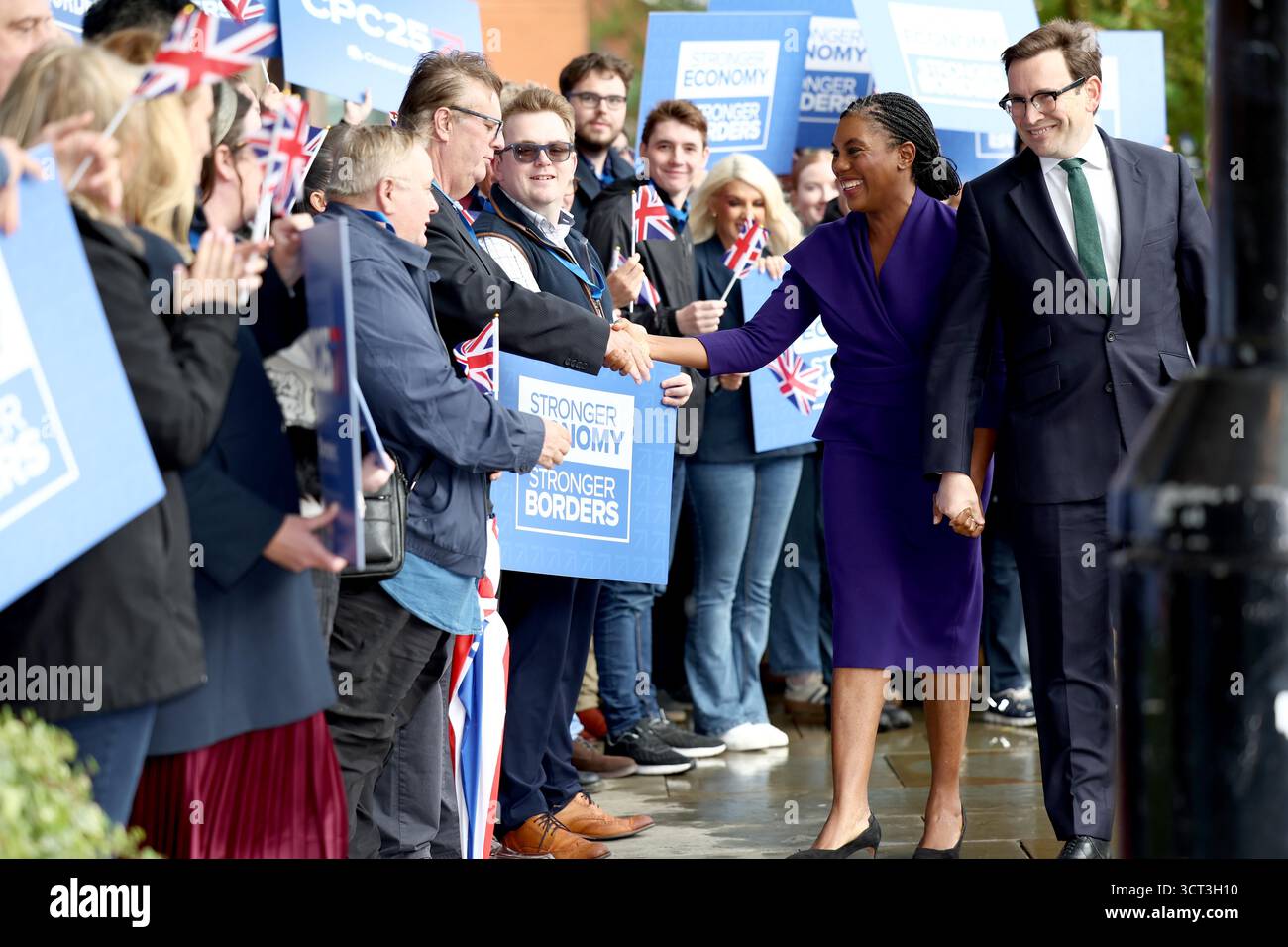Conservative Party leader Kemi Badenoch arrives at the Midland Hotel in ...