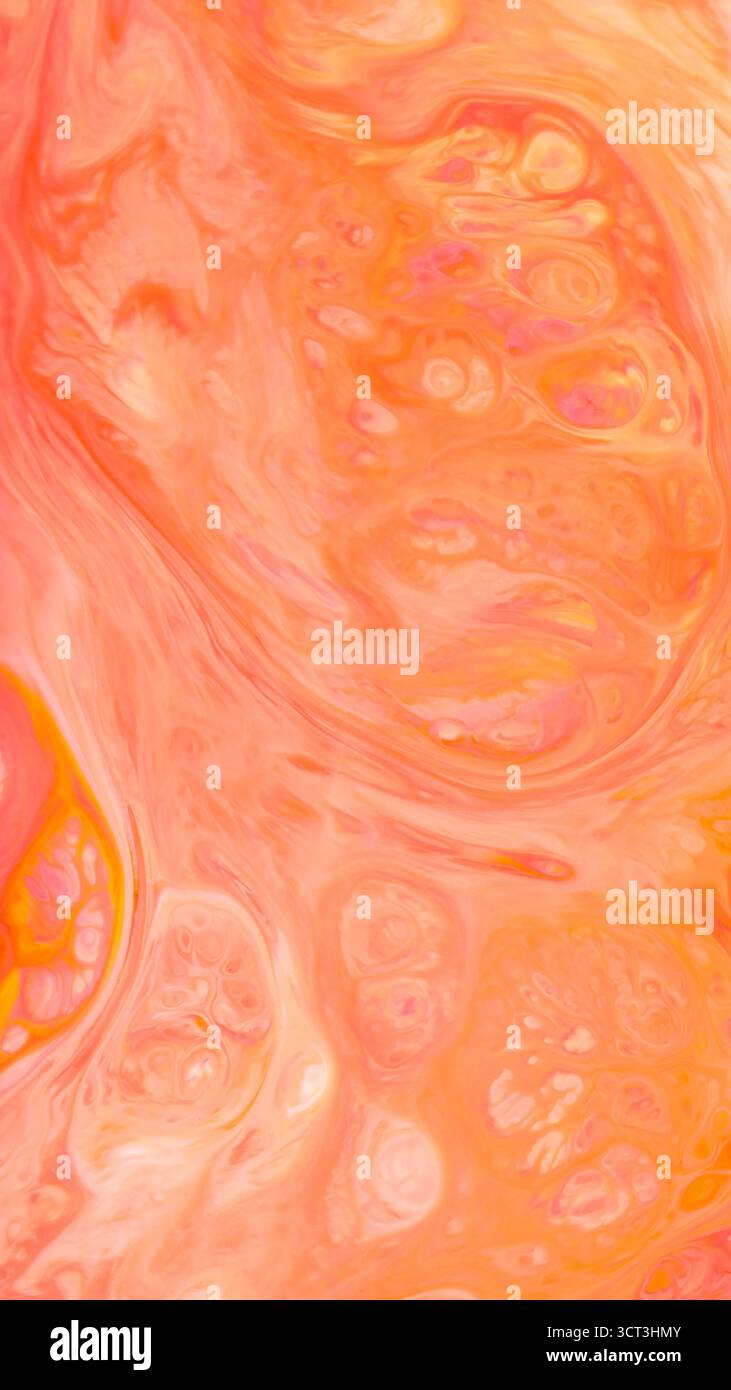 Abstract Liquid Texture with Flowing Ink in Colorful Soft Gradient ...