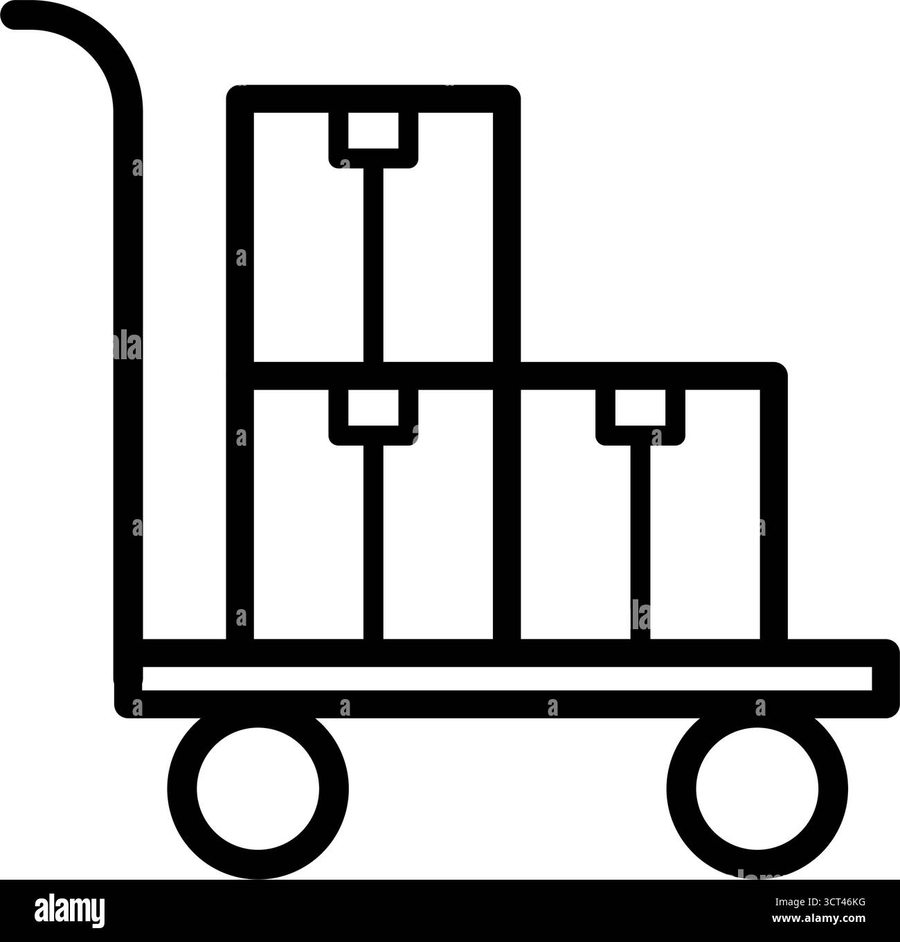 Platform hand truck Black and White Stock Photos & Images - Alamy