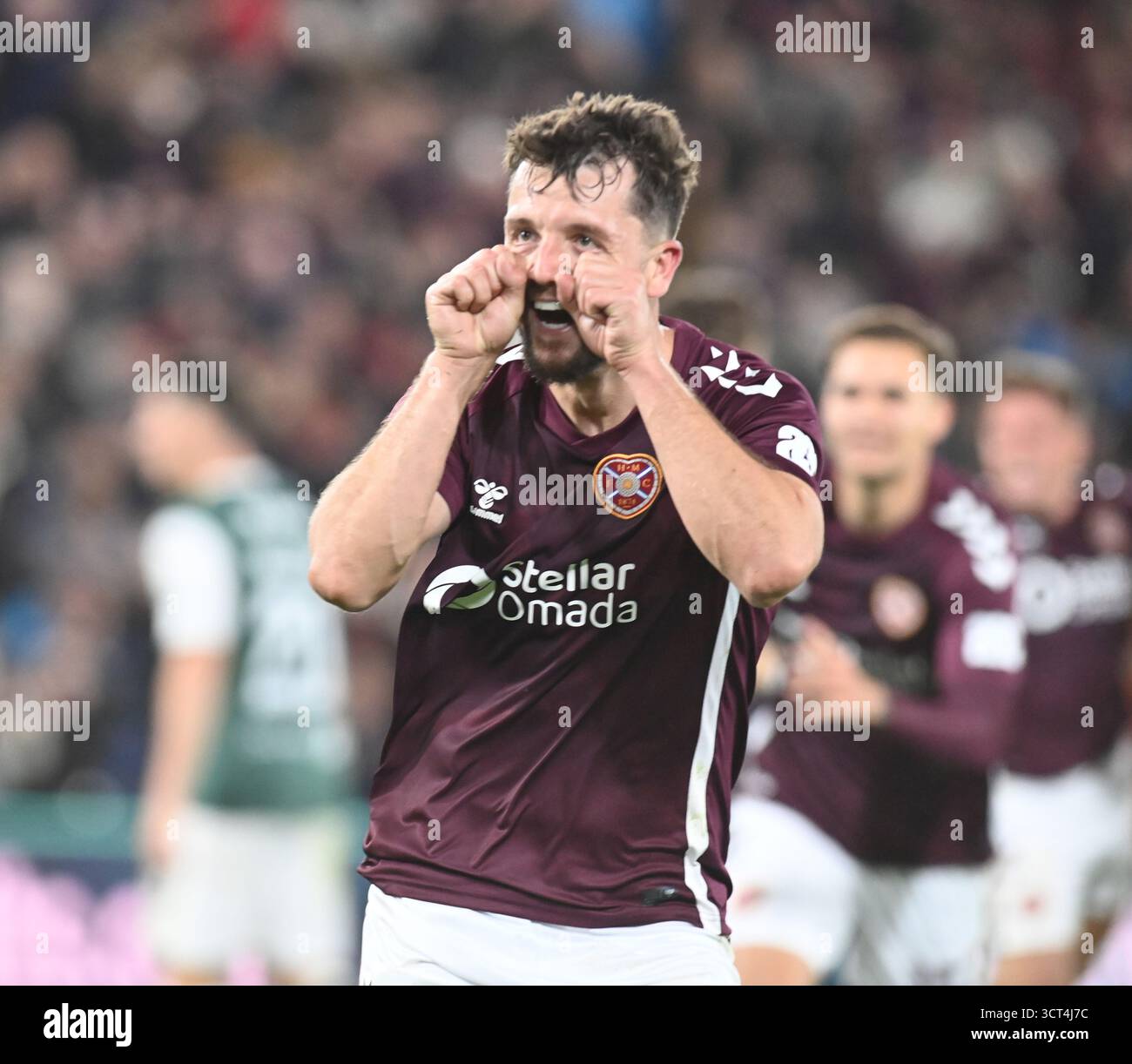 Tynecastle Park Edinburgh Scotland UK.4th Oct 25 William Hill Scottish Premiership match Hearts vs Hibernian Credit: eric mccowat/Alamy Live News Stock Photo