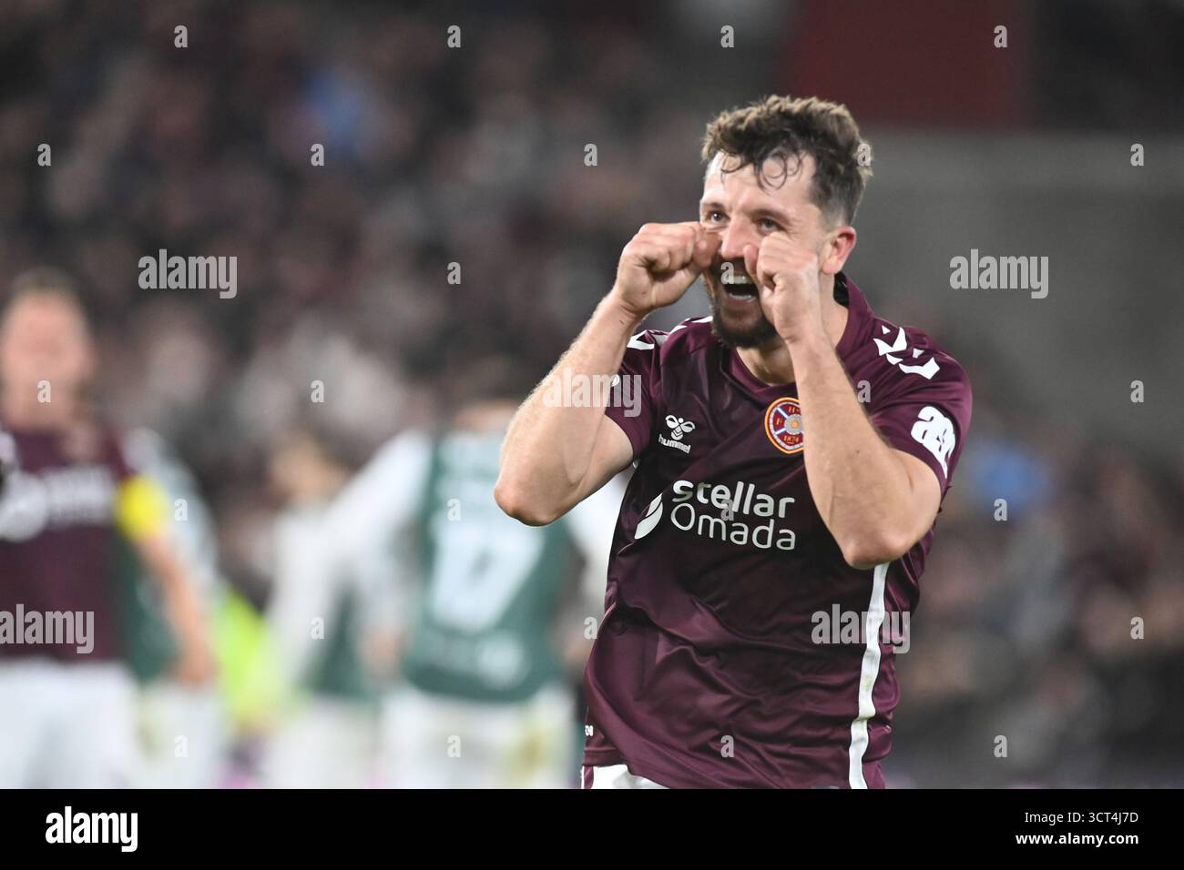 Tynecastle Park Edinburgh Scotland UK.4th Oct 25 William Hill Scottish Premiership match Hearts vs Hibernian Credit: eric mccowat/Alamy Live News Stock Photo