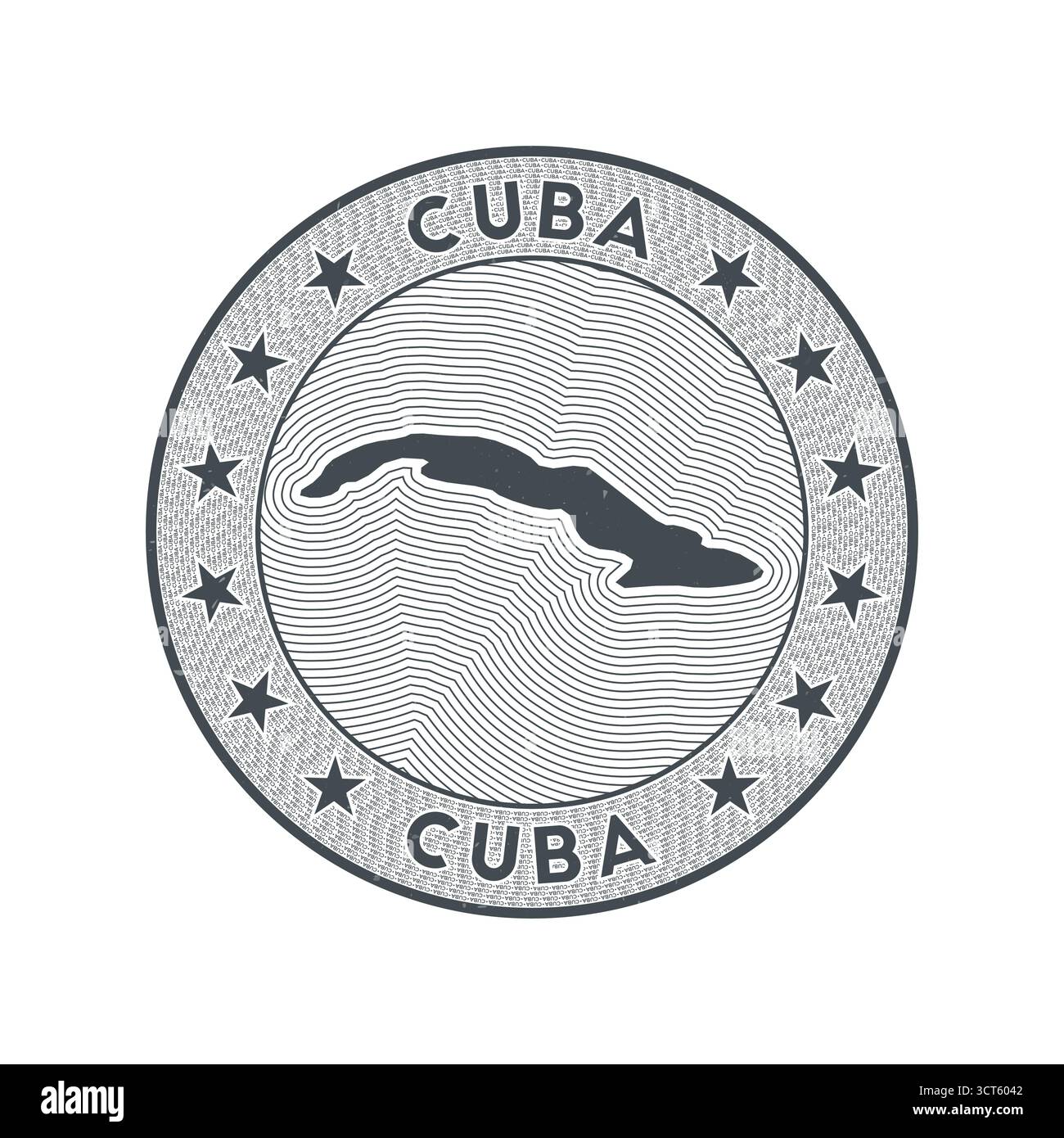 Awesome stamp round sign Cut Out