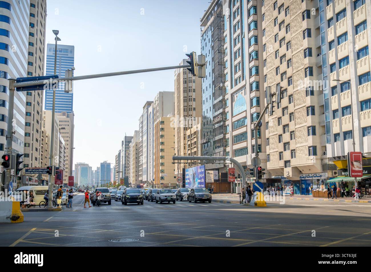 Electra Street Abu Dhabi UAE Wide Urban Avenue Lined With High rise electra-street-abu-dhabi-uae-wide-urban-avenue-lined-with-high-rise