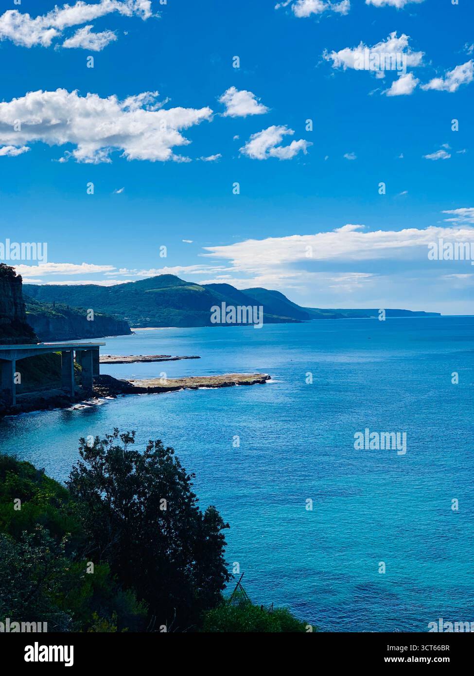 Sea Cliff Bridge-The 665 metre long Sea Cliff Bridge is a highlight along the Grand Pacific Drive,Australia - Smartphone Captured Stock Image