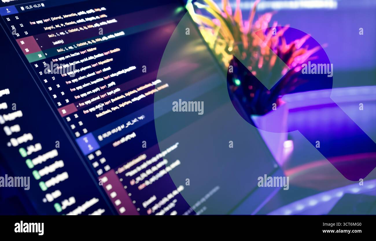 Abstract Technology and Programming Conceptual Image Stock Photo