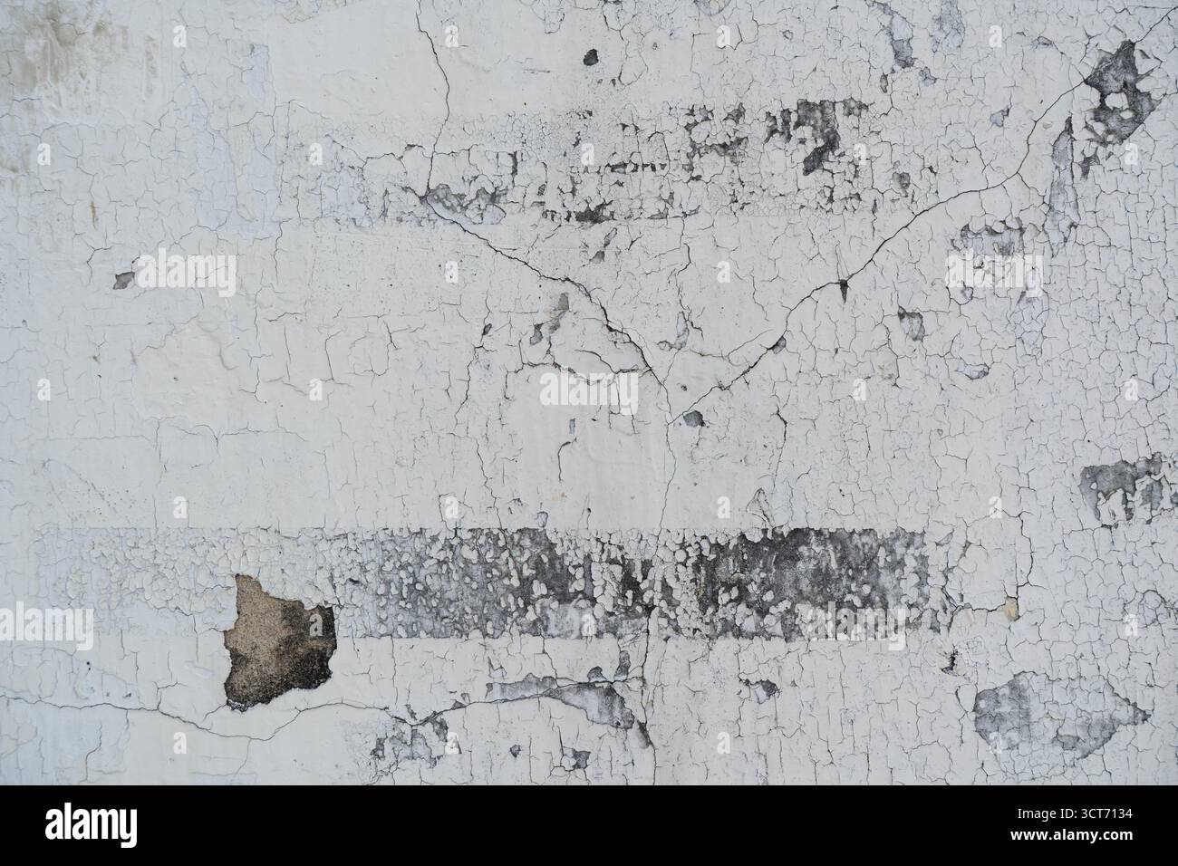 White cracked grunge wall texture Stock Photo