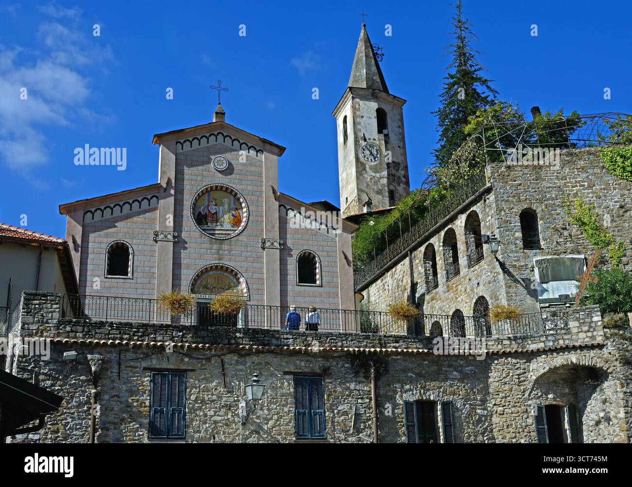 Church of the Purification of the Virgin Mary, Apricale, Imperia province, Liguria, Italy. Stock Photo