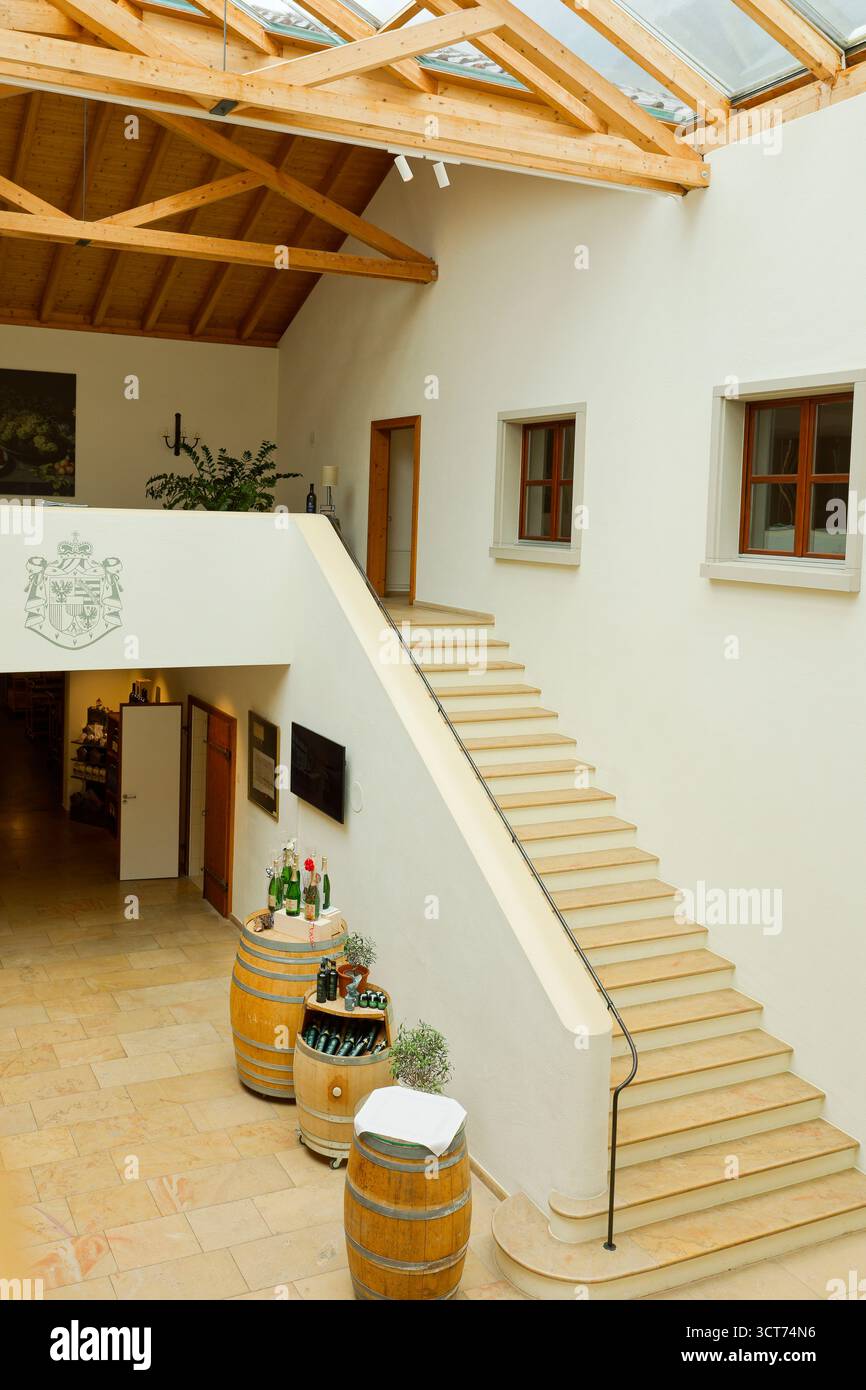Hoffkelerei winery interior, Liechtenstein Stock Photo - Alamy