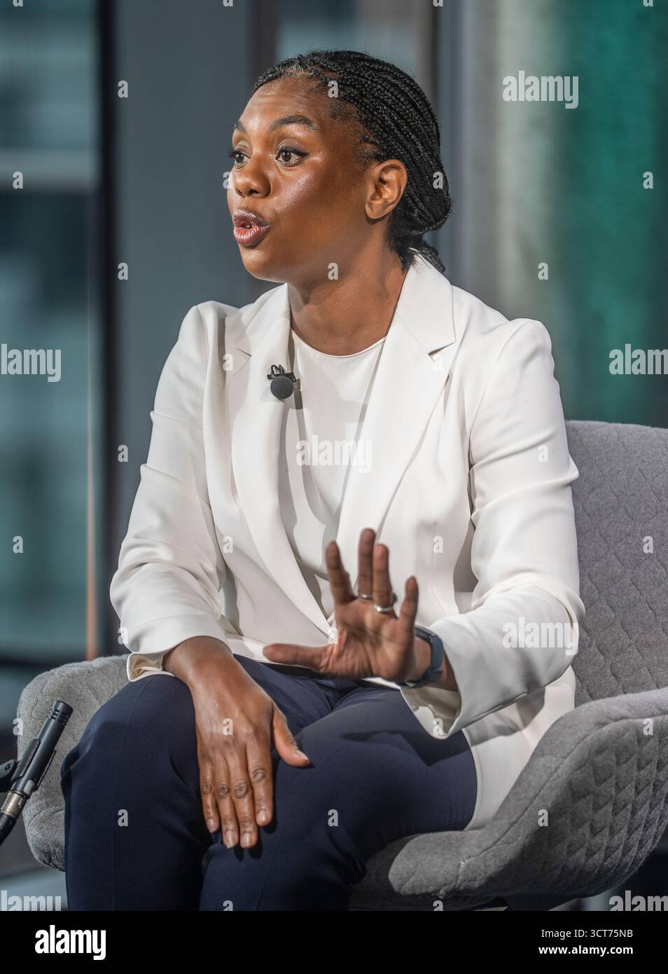 Conservative Party leader Kemi Badenoch appearing on the BBC One ...