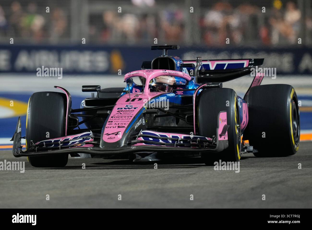 Alpine driver Pierre Gasly of France steers his car during the ...