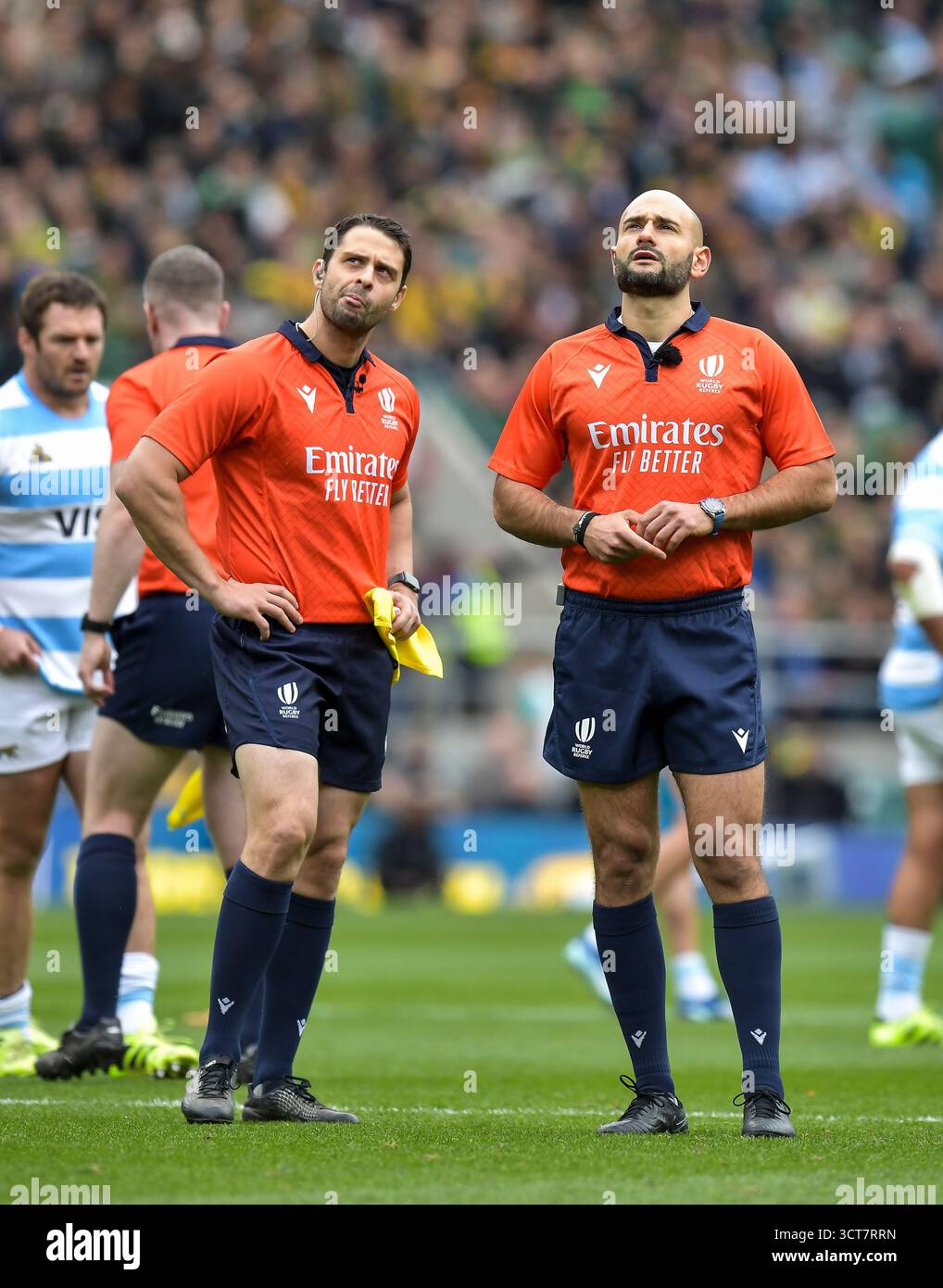 Nika Amashukeli (Linesman) and Andrea Piardi (Referee) for the Rugby ...