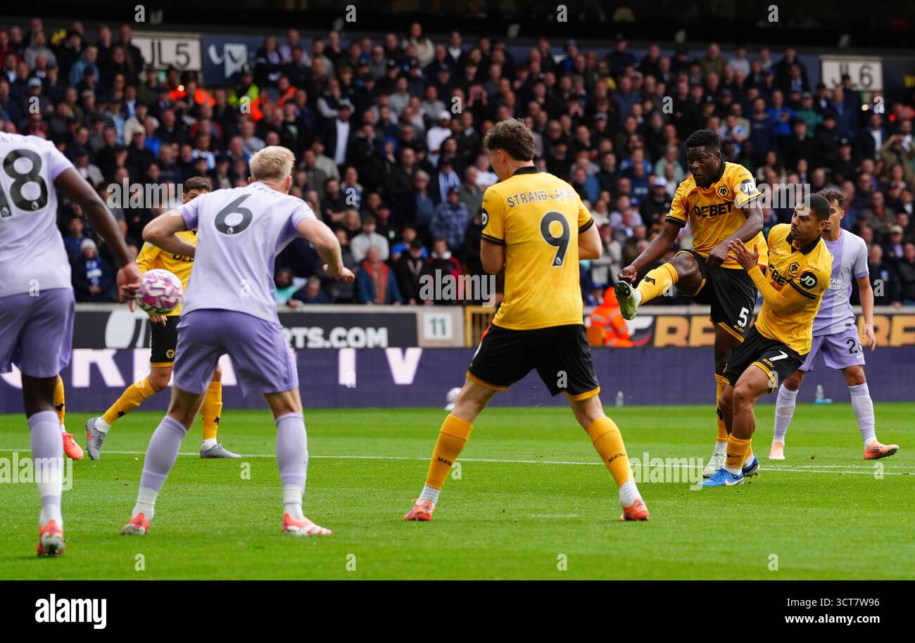 Wolverhampton Wanderers Marshall Munetsi Takes A Shot That Is Turned wolverhampton-wanderers-marshall-munetsi-takes-a-shot-that-is-turned