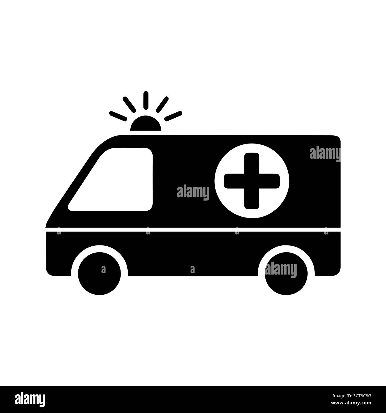 ambulance car vector ambulance service icon isolated on white Stock ...