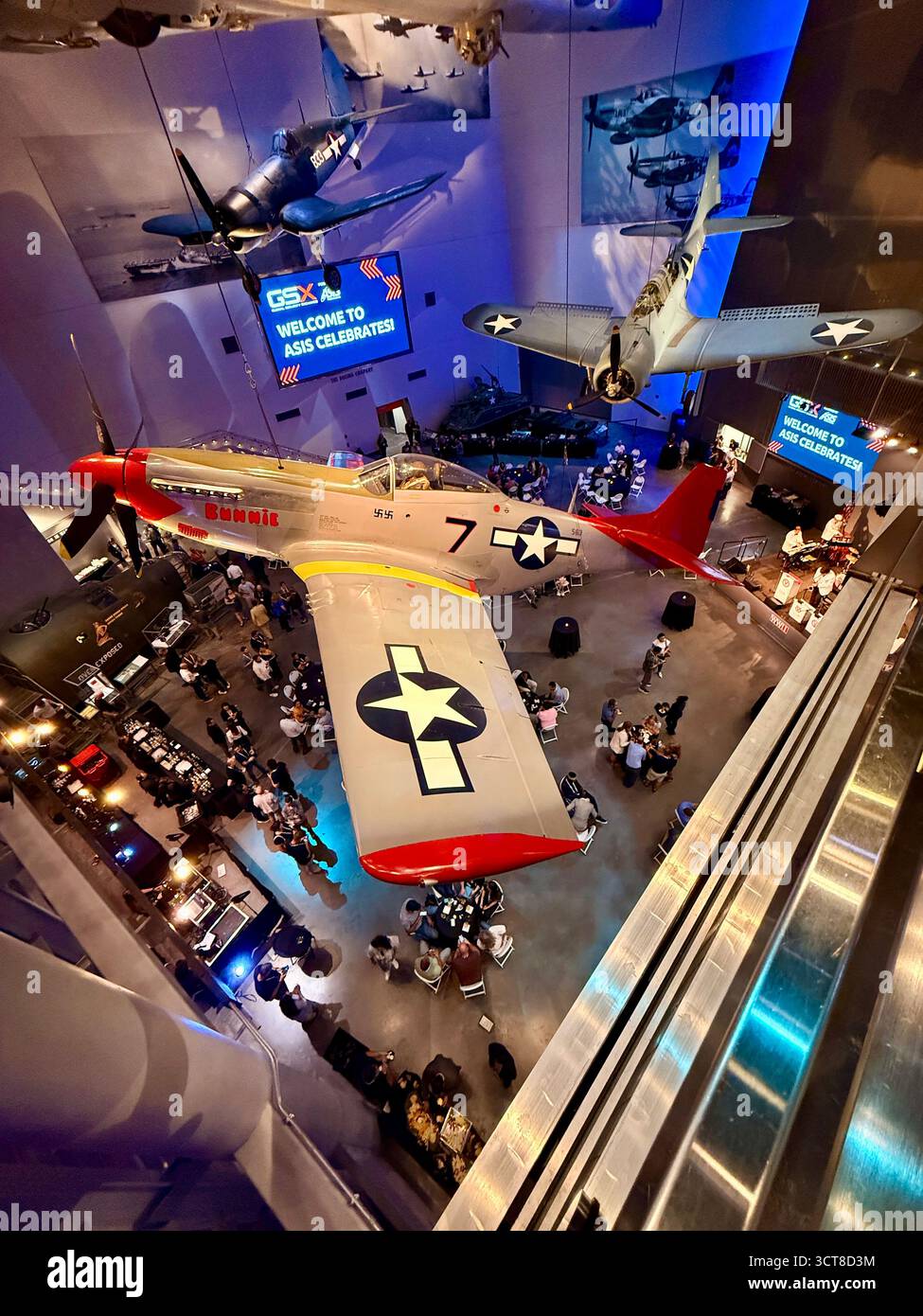 World War II aircraft exhibit at The National WWII Museum in New Orleans - Smartphone Captured Stock Image World War II aircraft exhibit at The National WWII Museum in New Orleans - Smartphone Captured Stock Image