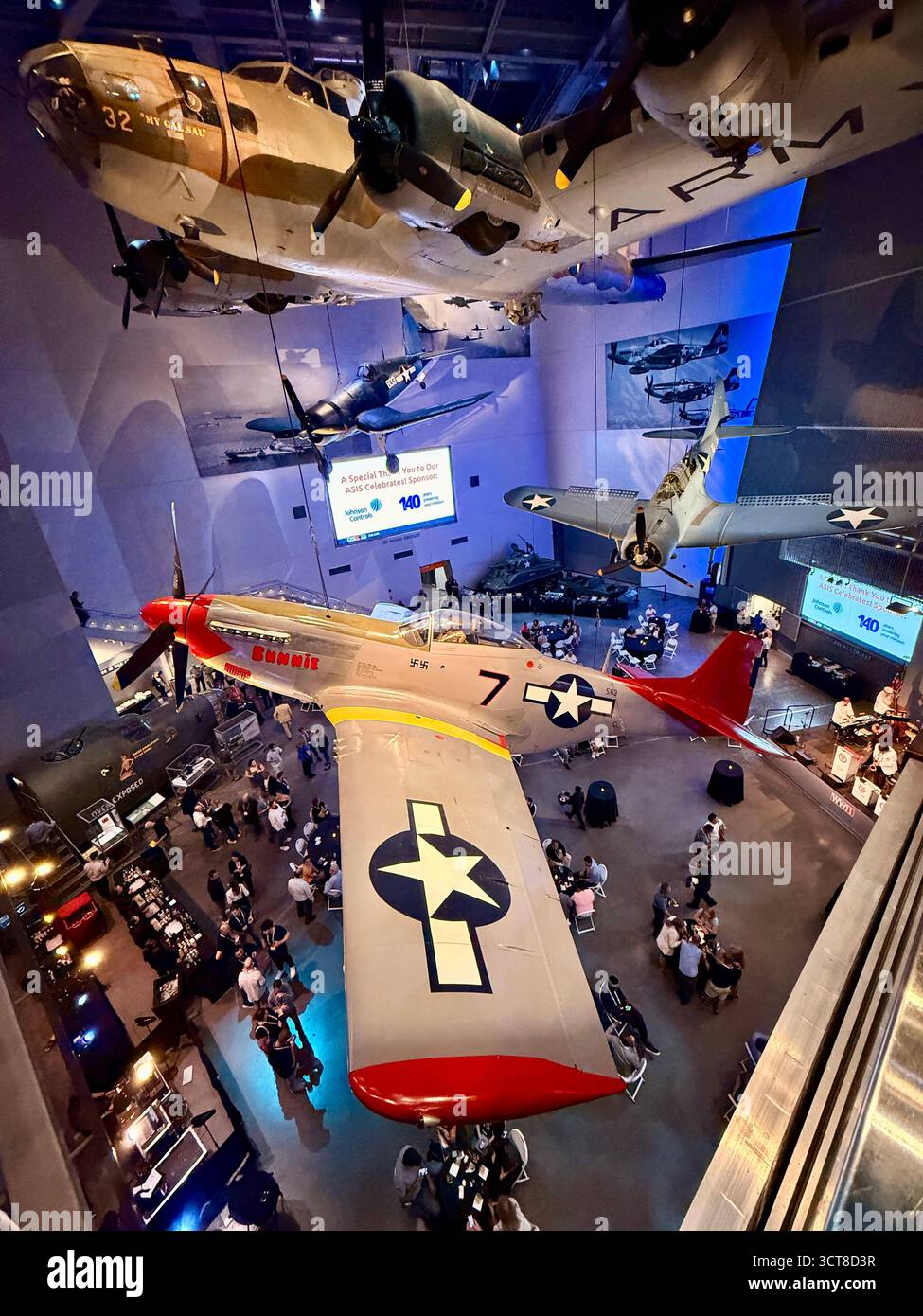 World War II aircraft exhibit at The National WWII Museum in New Orleans - Smartphone Captured Stock Image World War II aircraft exhibit at The National WWII Museum in New Orleans - Smartphone Captured Stock Image