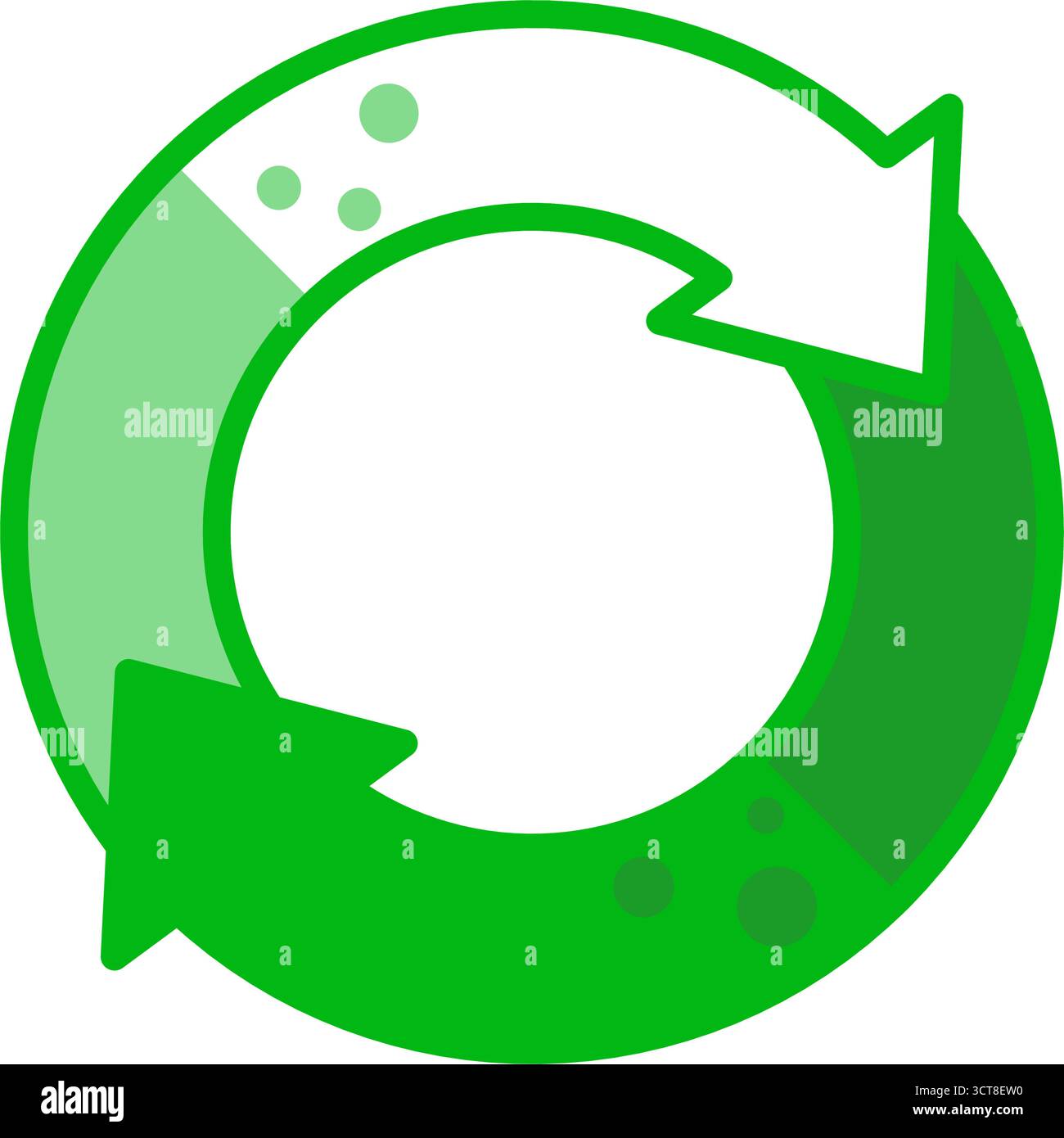 Circular recycle arrows, continuous cycle - vector illustration Stock ...