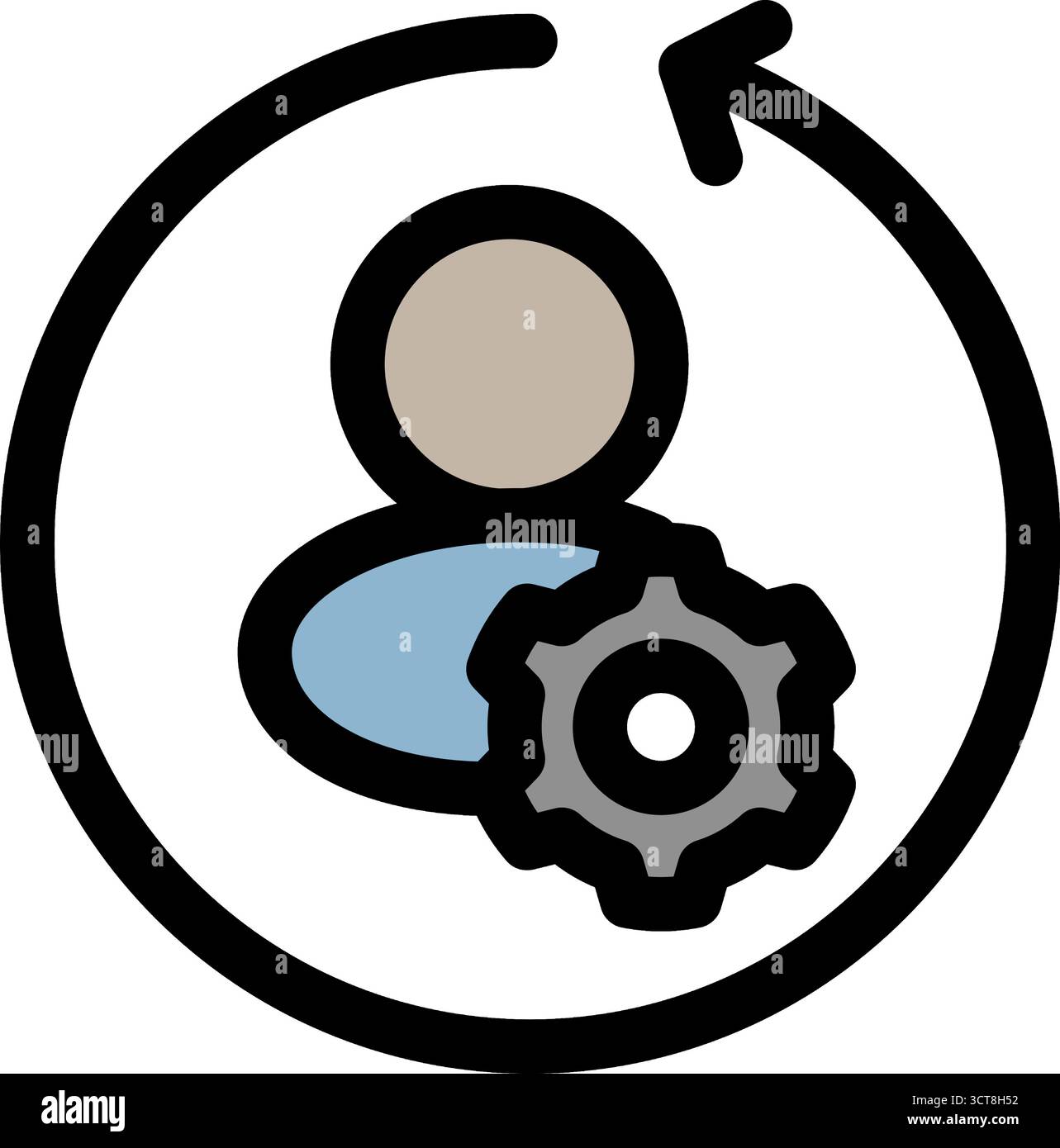 This icon represents agile project management- showing a user profile ...