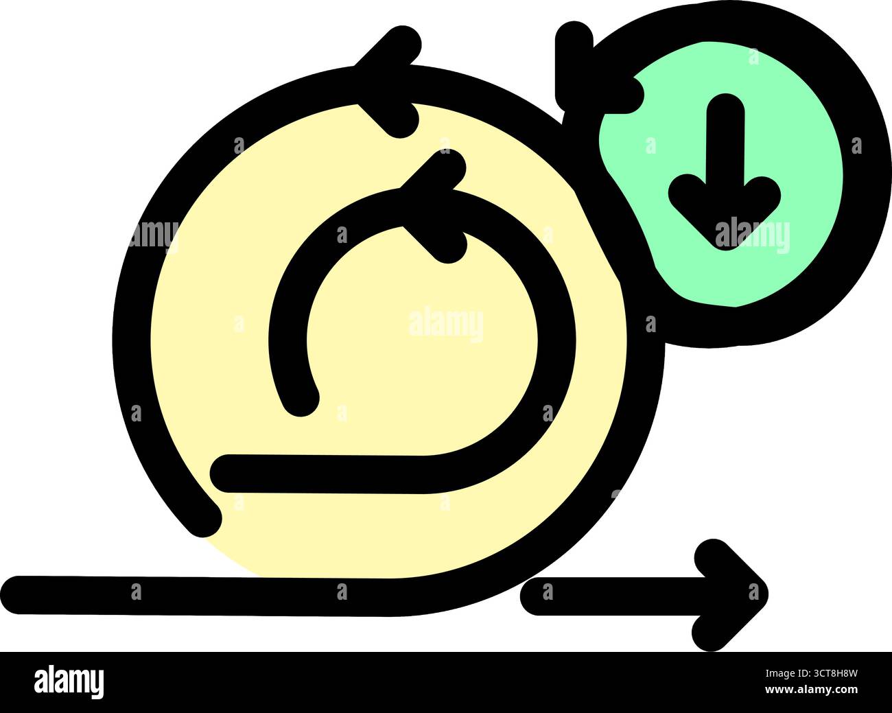 This modern icon visually represents the iterative and incremental ...