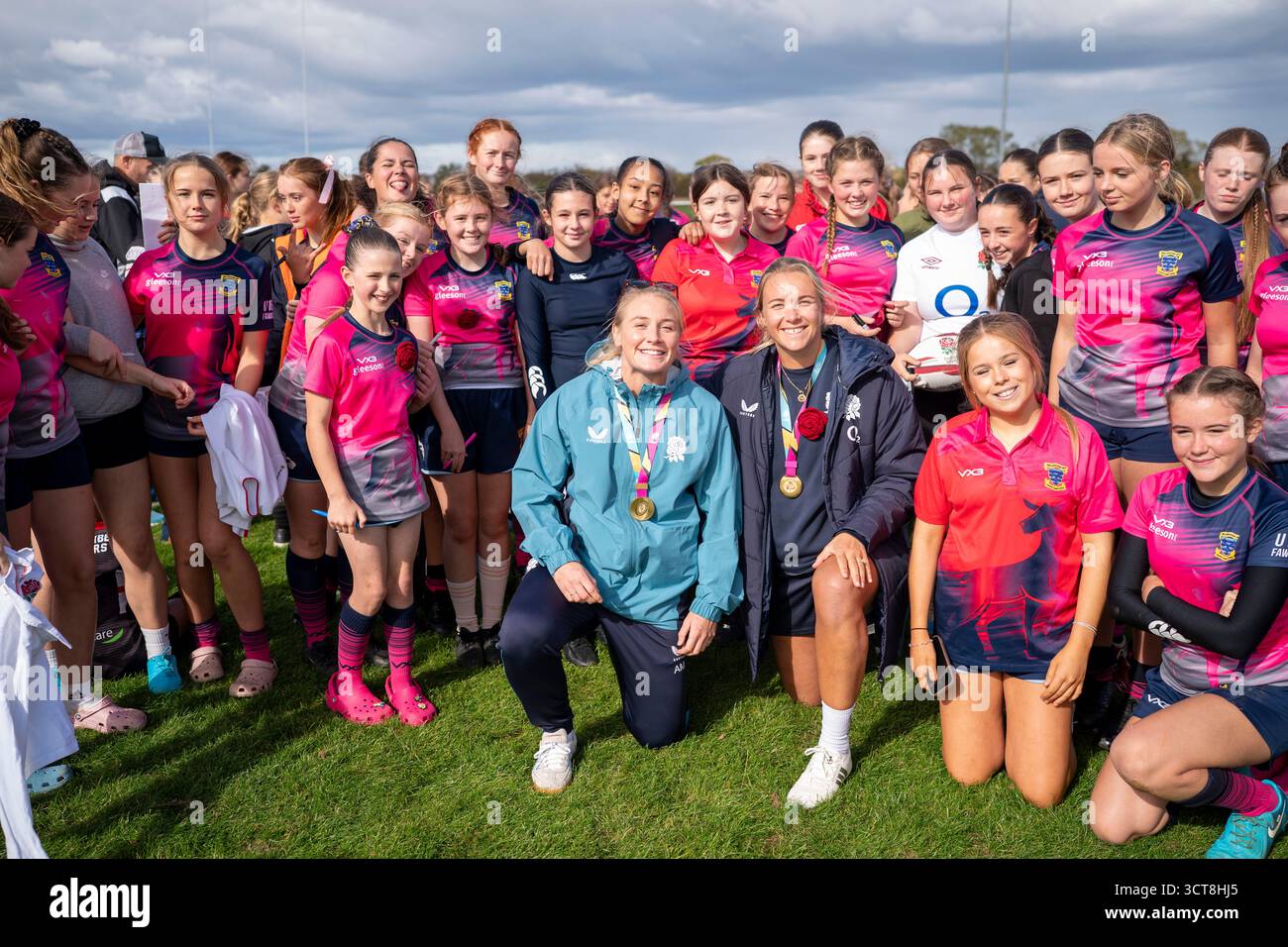 EDITORIAL USE ONLY England Women's Rugby players, Alex Matthews, centre ...