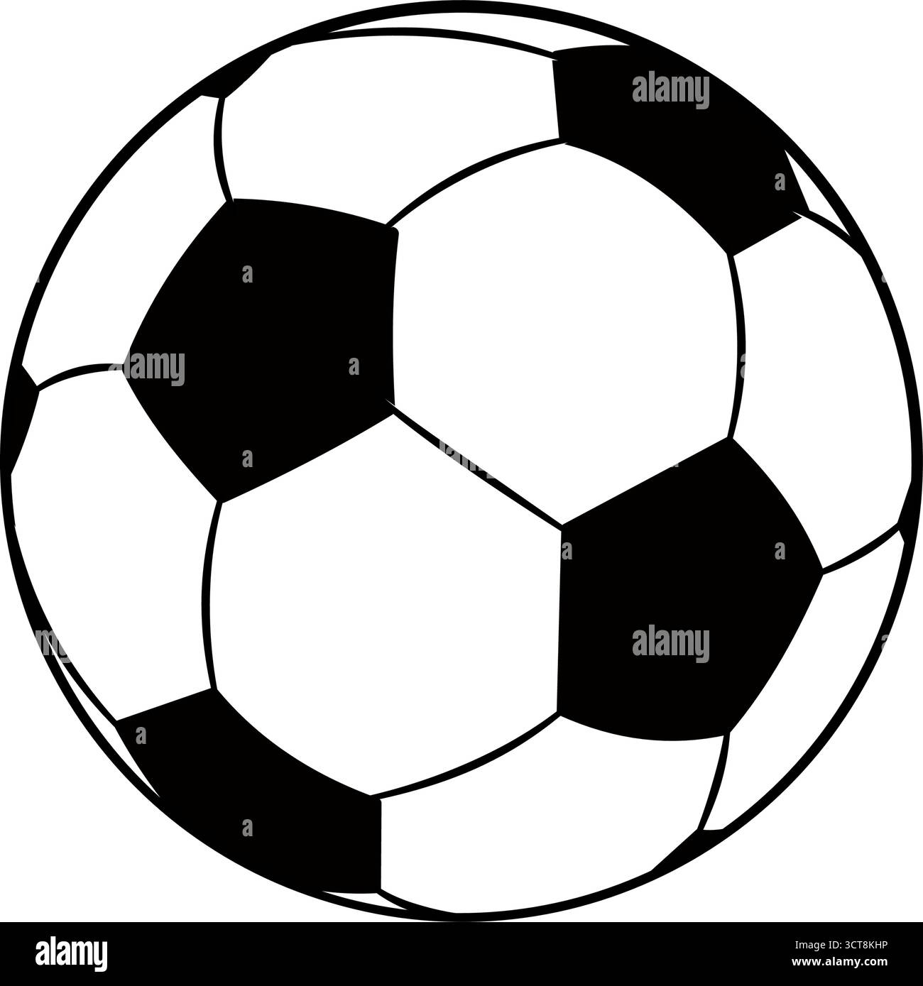 Classic black and white soccer ball vector illustration Stock Vector ...