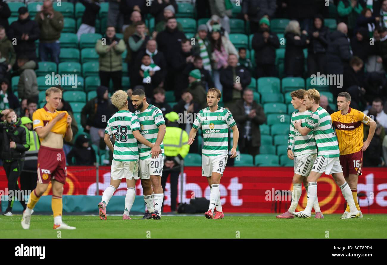 Celtic Players Celebrate At The Full Time Whistle After They Beat celtic-players-celebrate-at-the-full-time-whistle-after-they-beat