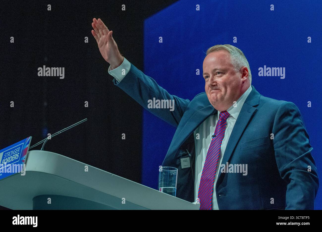 Darren Millar leader of the Welsh Conservatives. Speaks at the Conservative Conference ...