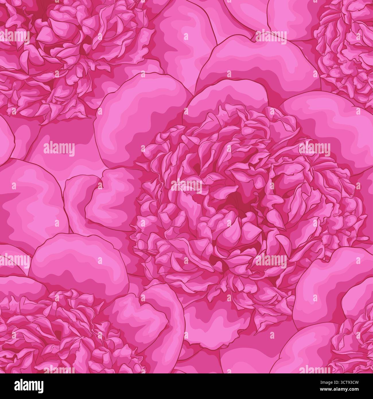 beautiful seamless background. pink peonies Stock Vector