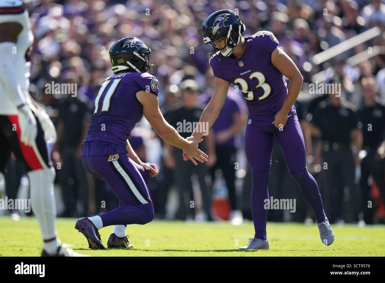 Tyler Loop Body Baltimore Ravens kicker Tyler Loop (33) celebrates with punter Jordan ...