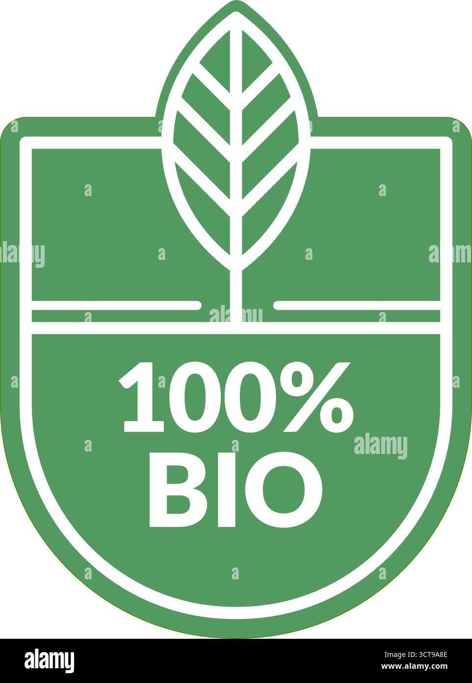 100 percent bio organic product label vector icon Stock Vector Image ...