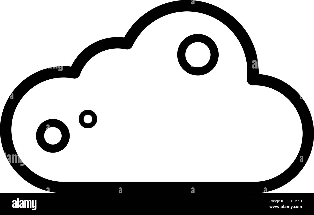 simple cloud outline vector icon Stock Vector