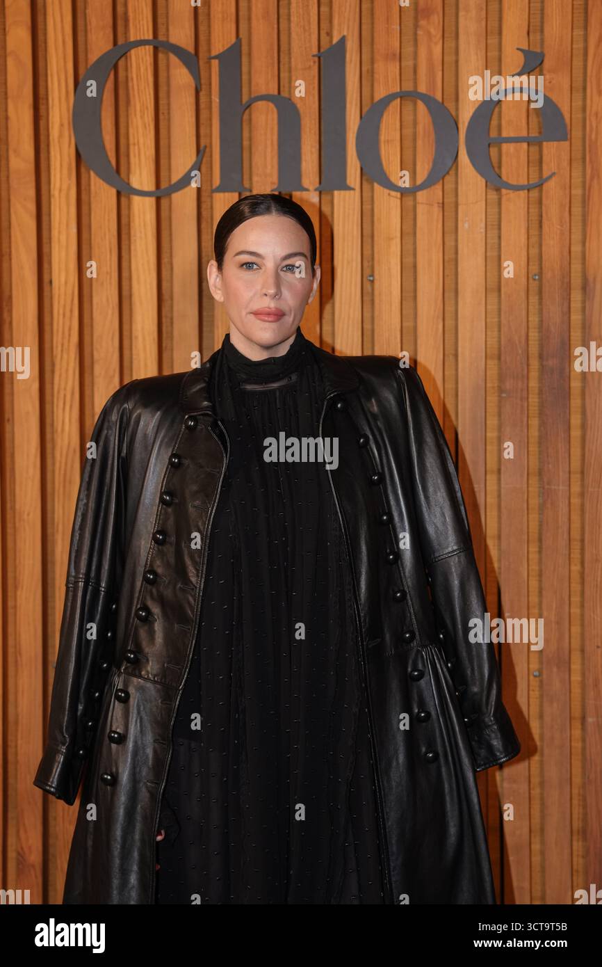 Liv Tyler attends the Chloe Spring/Summer 2026 collection presented in