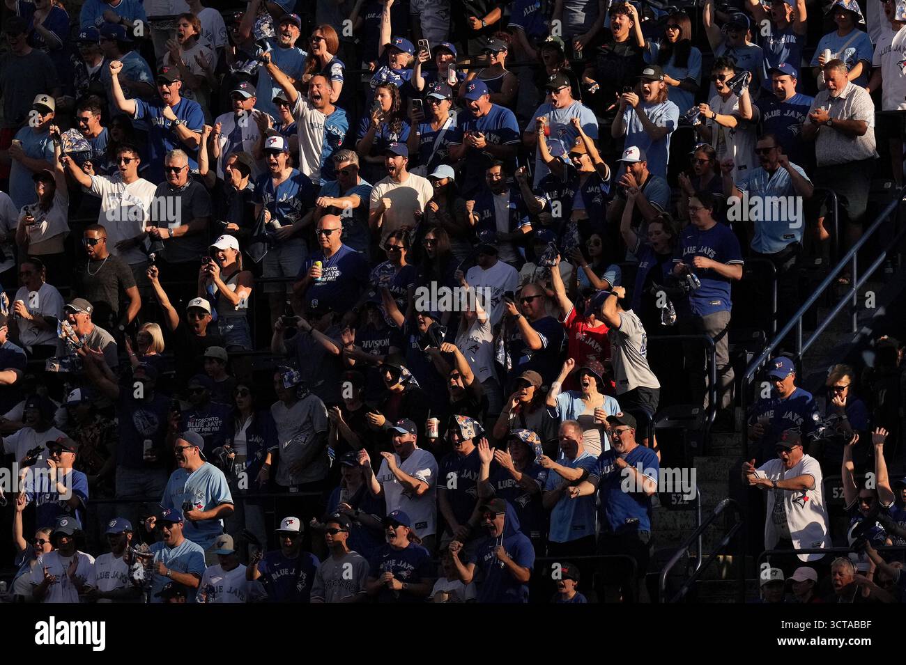 Fans look on during third inning MLB American League Division Series ...