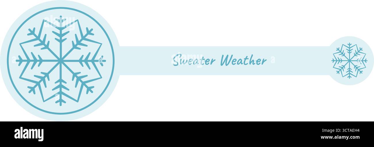 Winter Snow Flake Outline Sticker Label Stock Vector