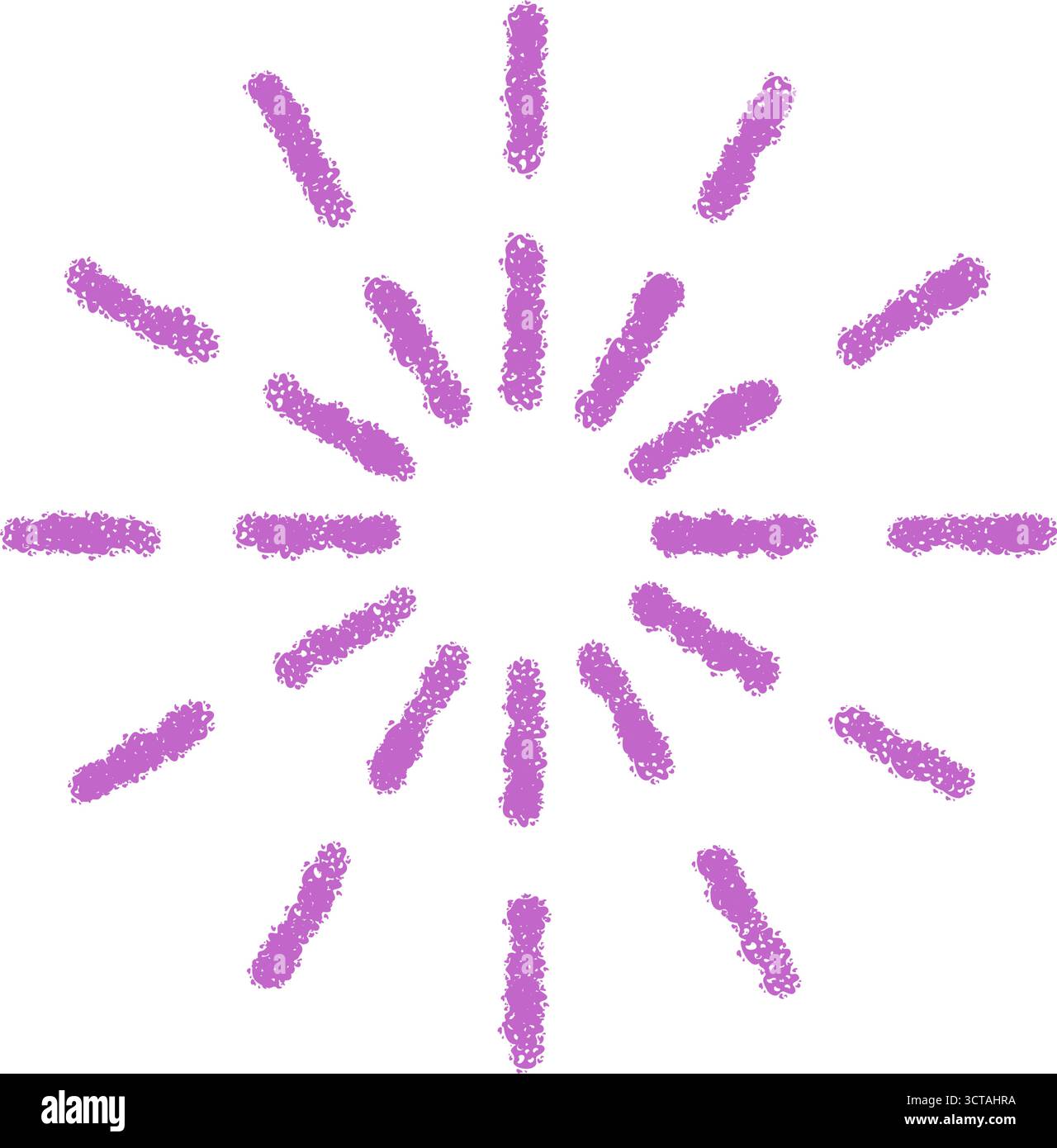 Pastel Crayon Firework Burst Pattern Magic Stock Vector