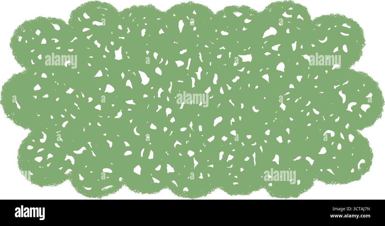 Groovy Hand Drawn Chalk Rectangle Frame Stock Vector