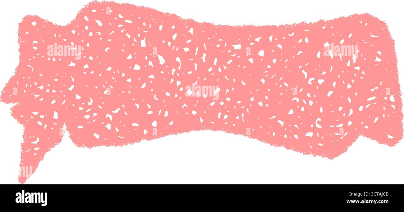 Pink Organic Wavy Chalk Talk Bubble Stock Vector