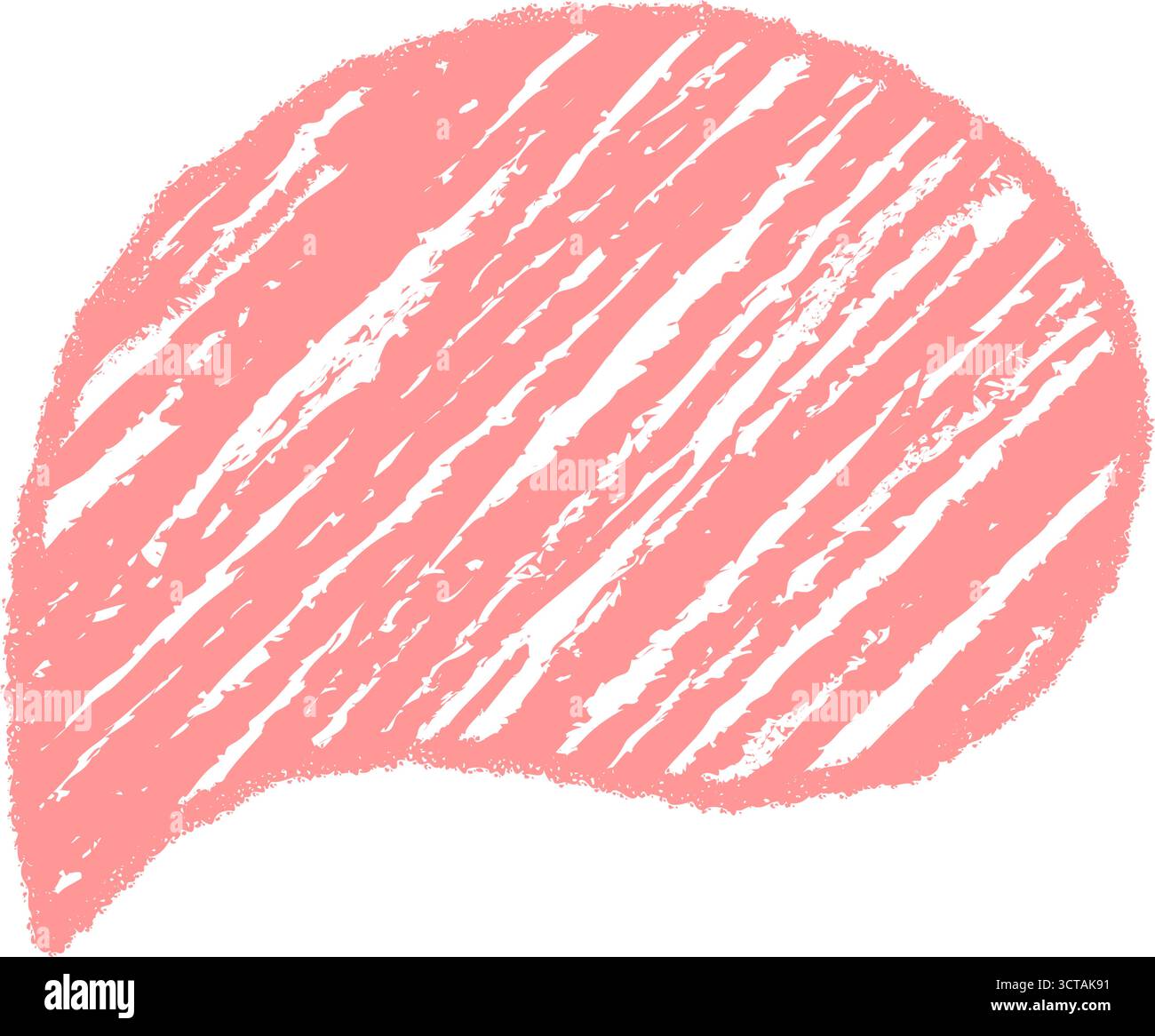 Chalk Sketch Fluid Speech Balloon Stock Vector