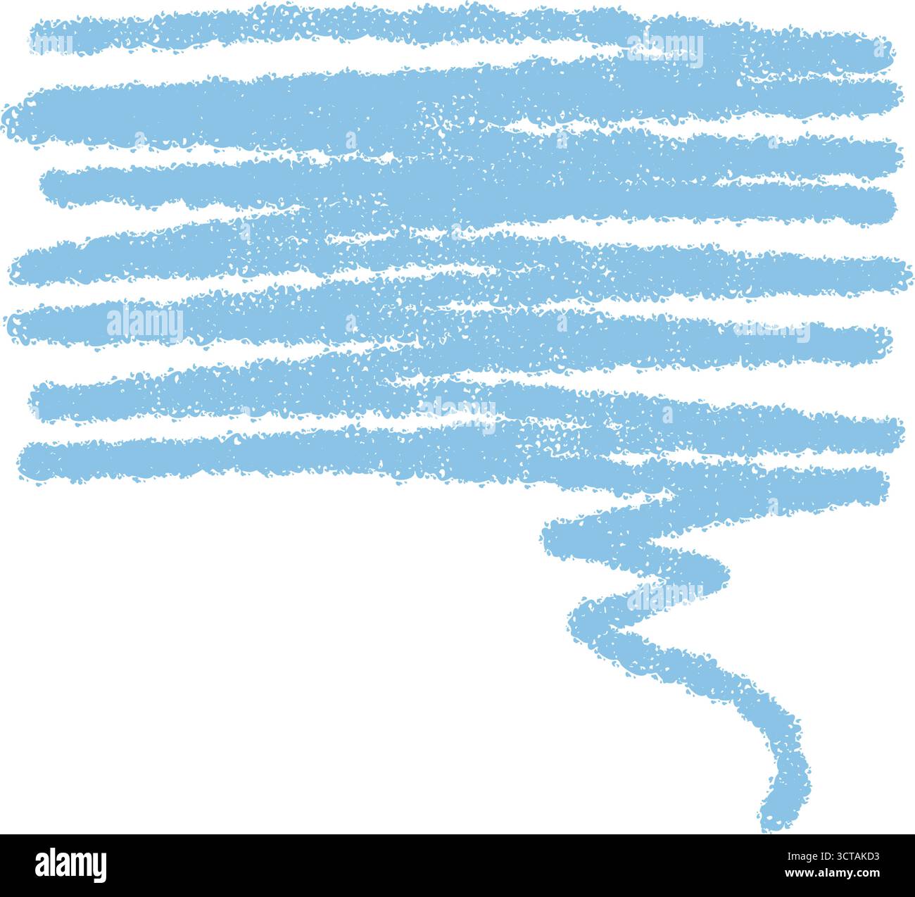 Blue Crayon Speech Bubble Sketch Stock Vector