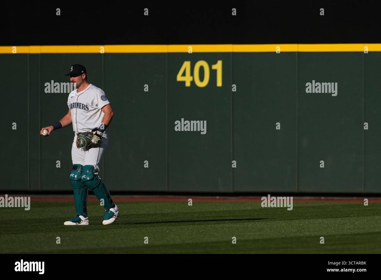 Seattle Mariners catcher Cal Raleigh warms up before Game 2 of baseball ...