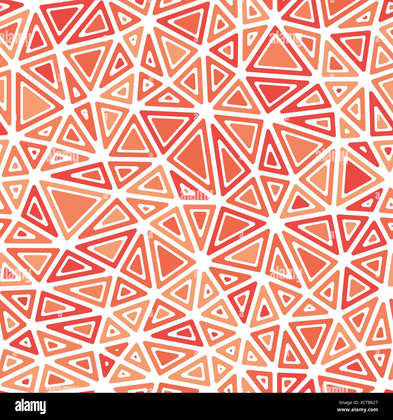 Geometric pattern. Rounded solid shapes in frames. Medium triangle size. Monotone colored style. Repeatable pattern. Beautiful vector tiles. Stock Vector