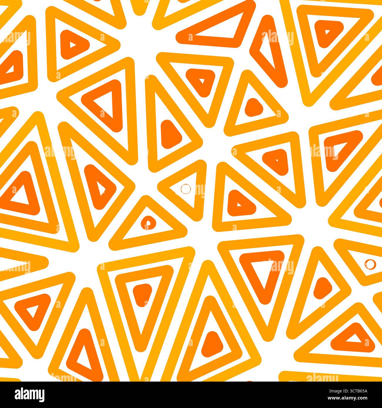 Vector science background. Multiple repeated inner triangles. Big shape size. Single color tone style. Seamless pattern. Vibrant vector tiles. Stock Vector