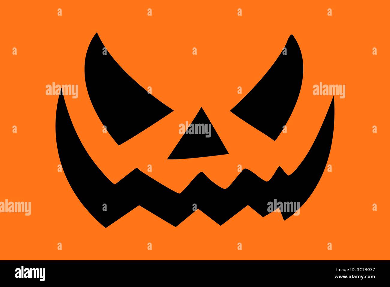 Cartoon illustration of a sinister black smile on an orange background ...