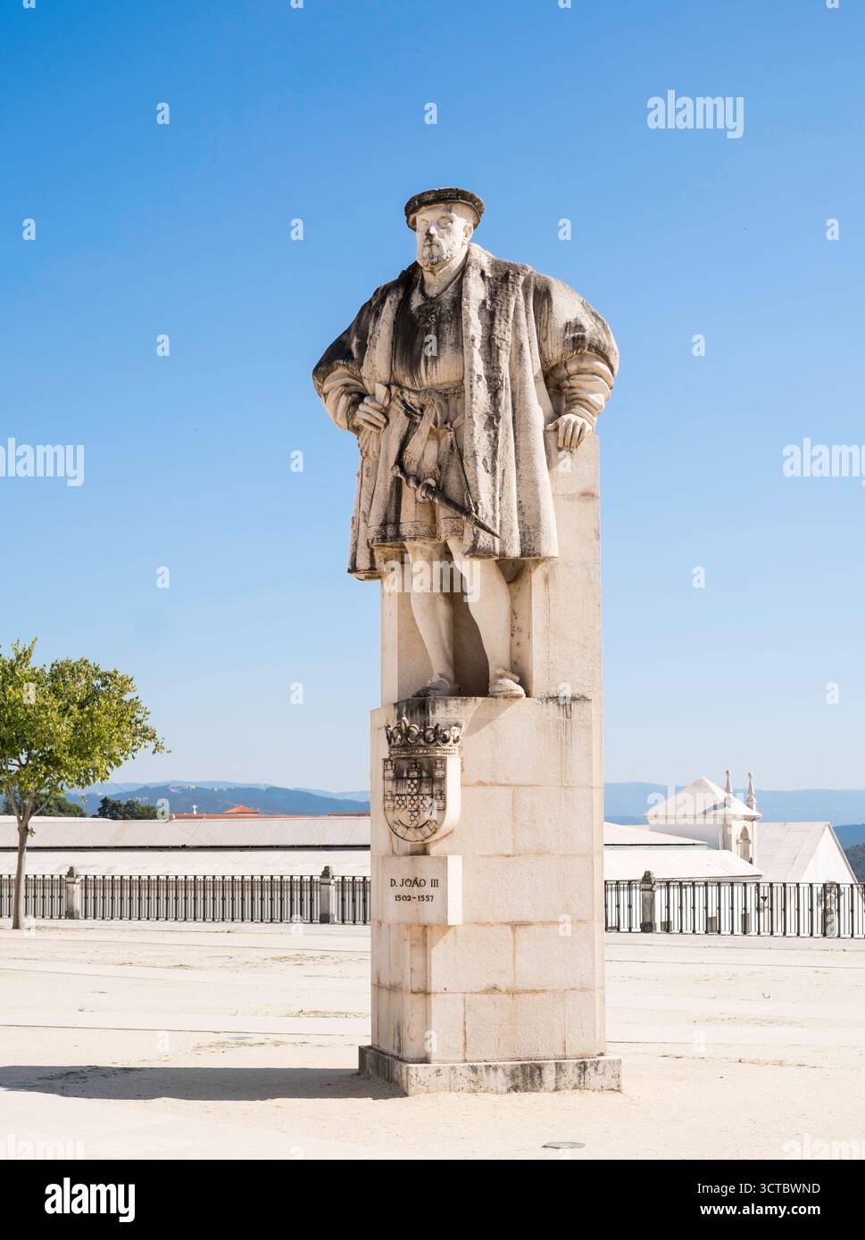 Statue of King Joao III at the University of Coimbra; Portugal Stock Photo