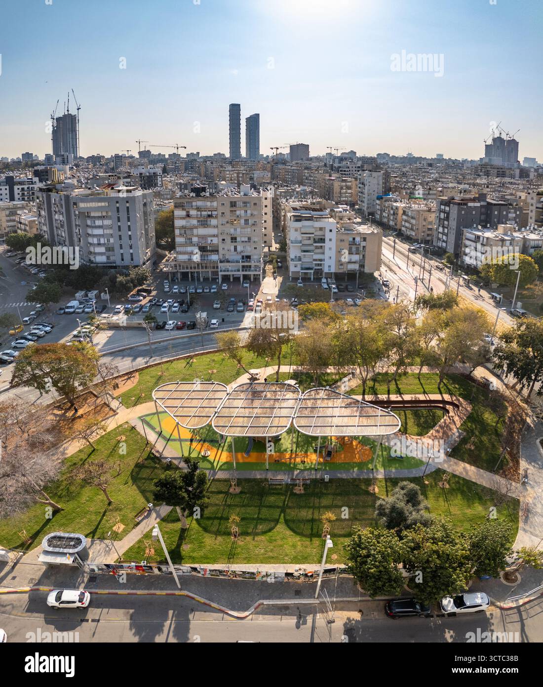 Aerial view bat yam park hi-res stock photography and images - Alamy