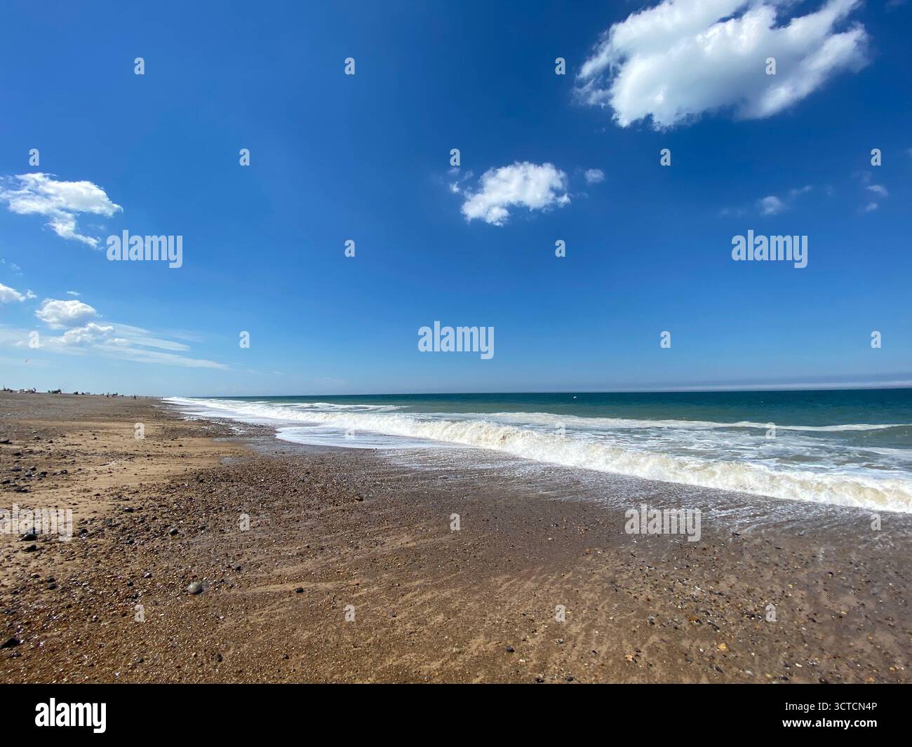 A photograph of the sea and beach of Winterton Beach in Norfolk - Smartphone Captured Stock Image