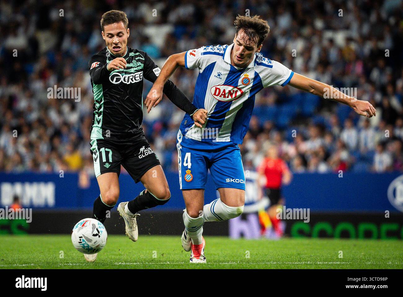 Rodrigo Riguelme Rodrigo RIQUELME of Real Betis Balompie and Pablo RAMON of Espanyol ...