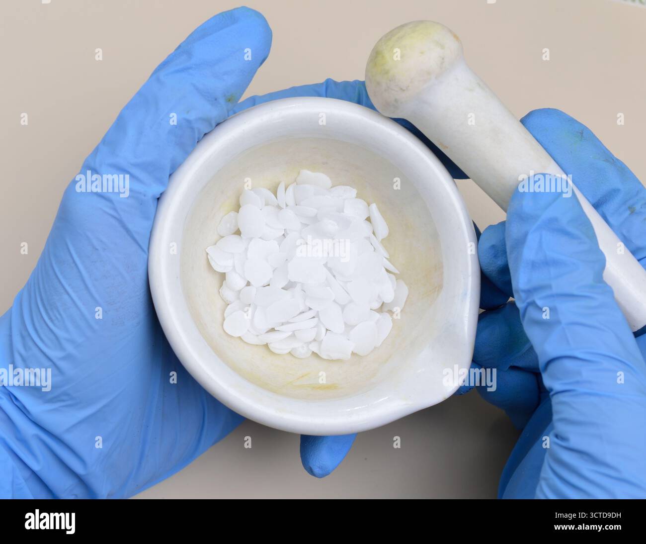 Pure Koh Potassium hydroxide KOH, and is commonly called caustic potash Stock ...