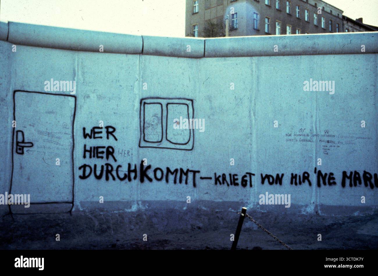 Archivbild 1980er Jahre: die Berliner Mauer / archival image 1980s: the Berlin Wall (nur fuer redaktionelle Verwendung. Keine Werbung. Referenzdatenba Stock Photo